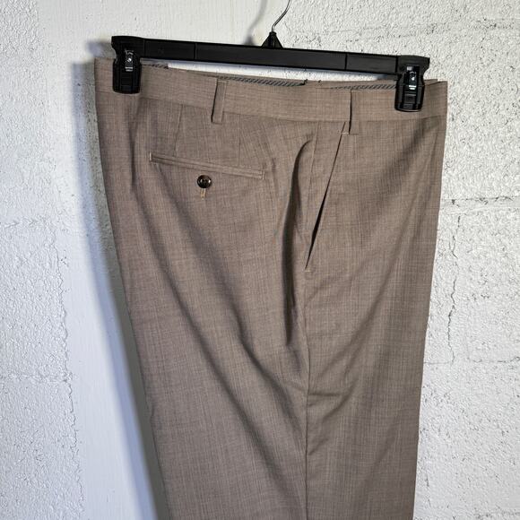 Michael Kors Men's Classic-Fit Stretch Wool-Blend Suit Pants Tan 44x32 $190 - Picture 7 of 10